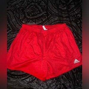 Red Adidas Running/lounge shorts women